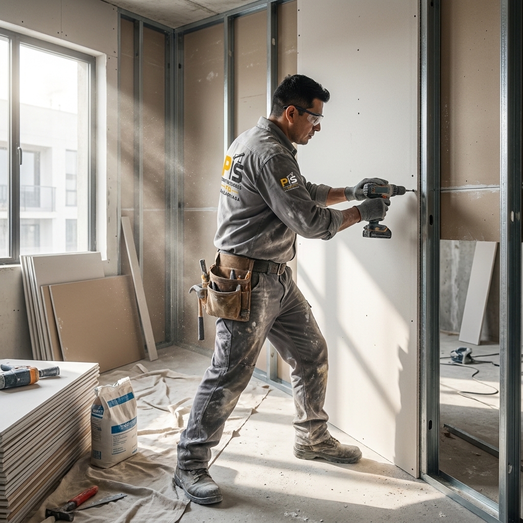 Estructura e instalación de drywall