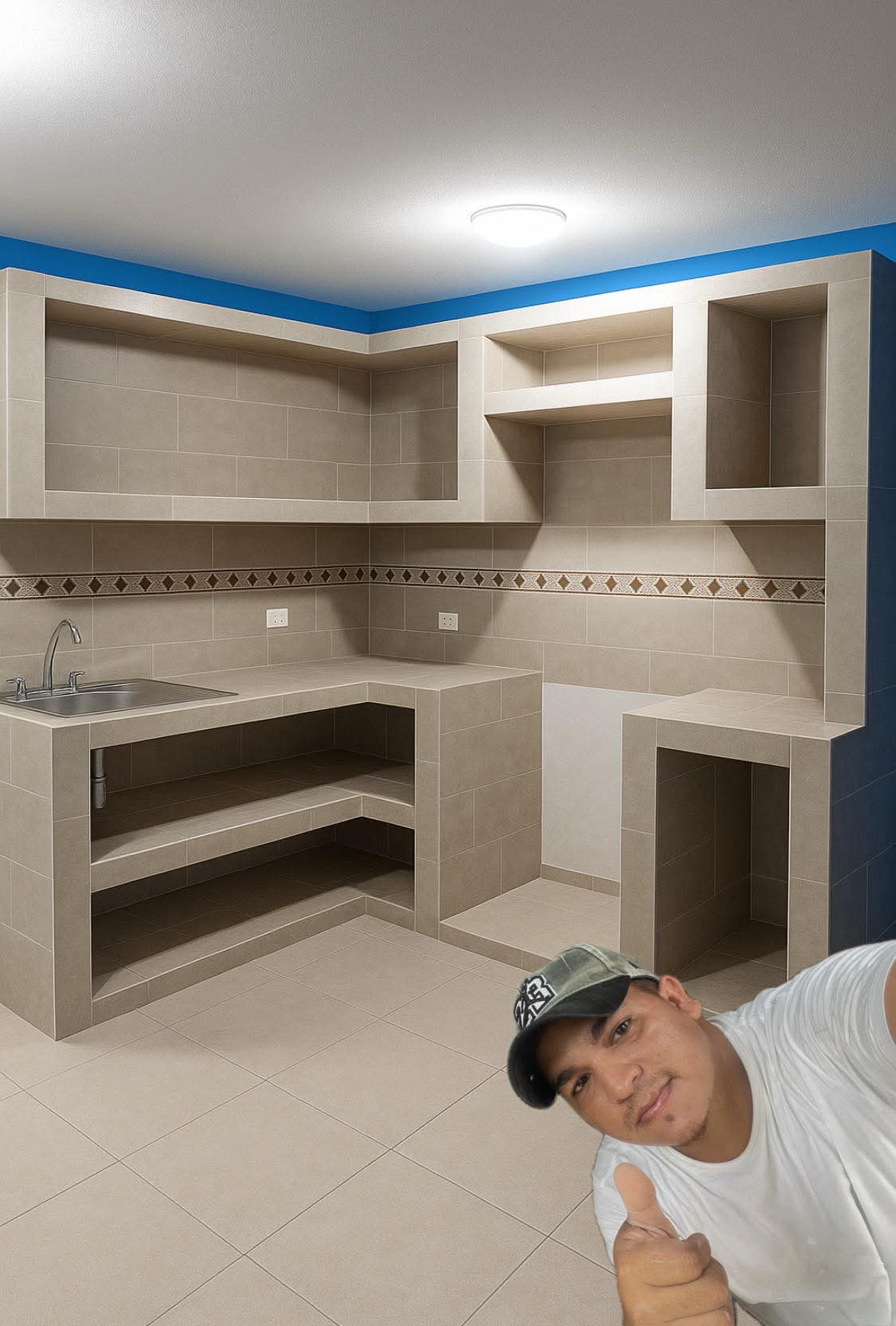 Closet en drywall y carpintería